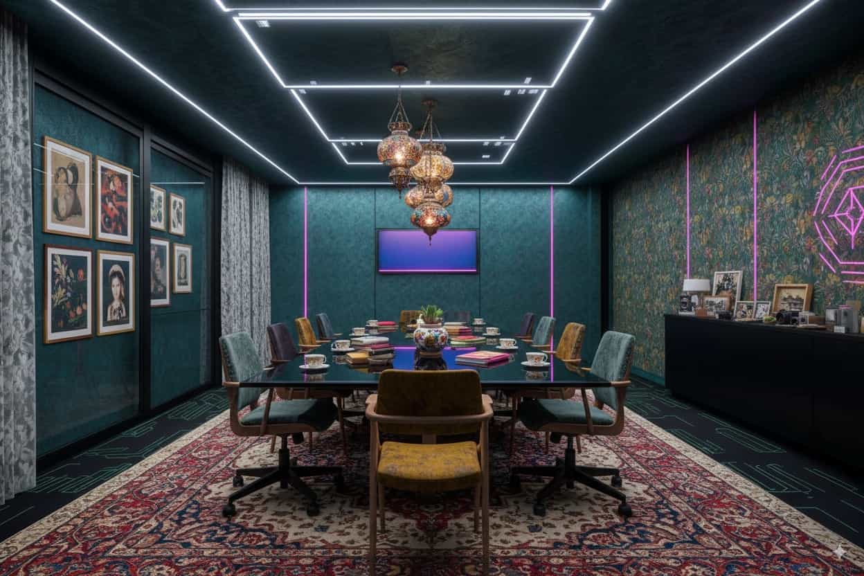 Oficina moderna generada con IA